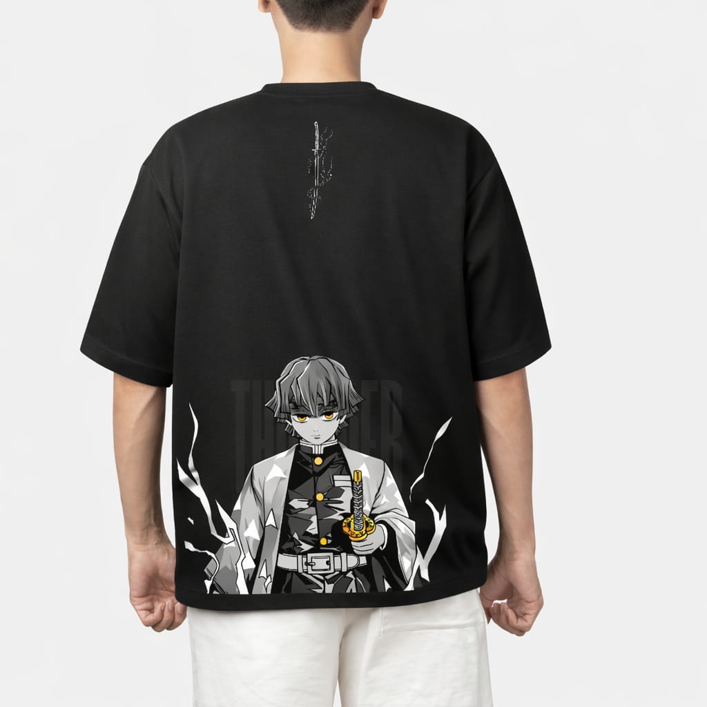 Pehroop Demon Slayer Oversized T-shirt for Men Oversized