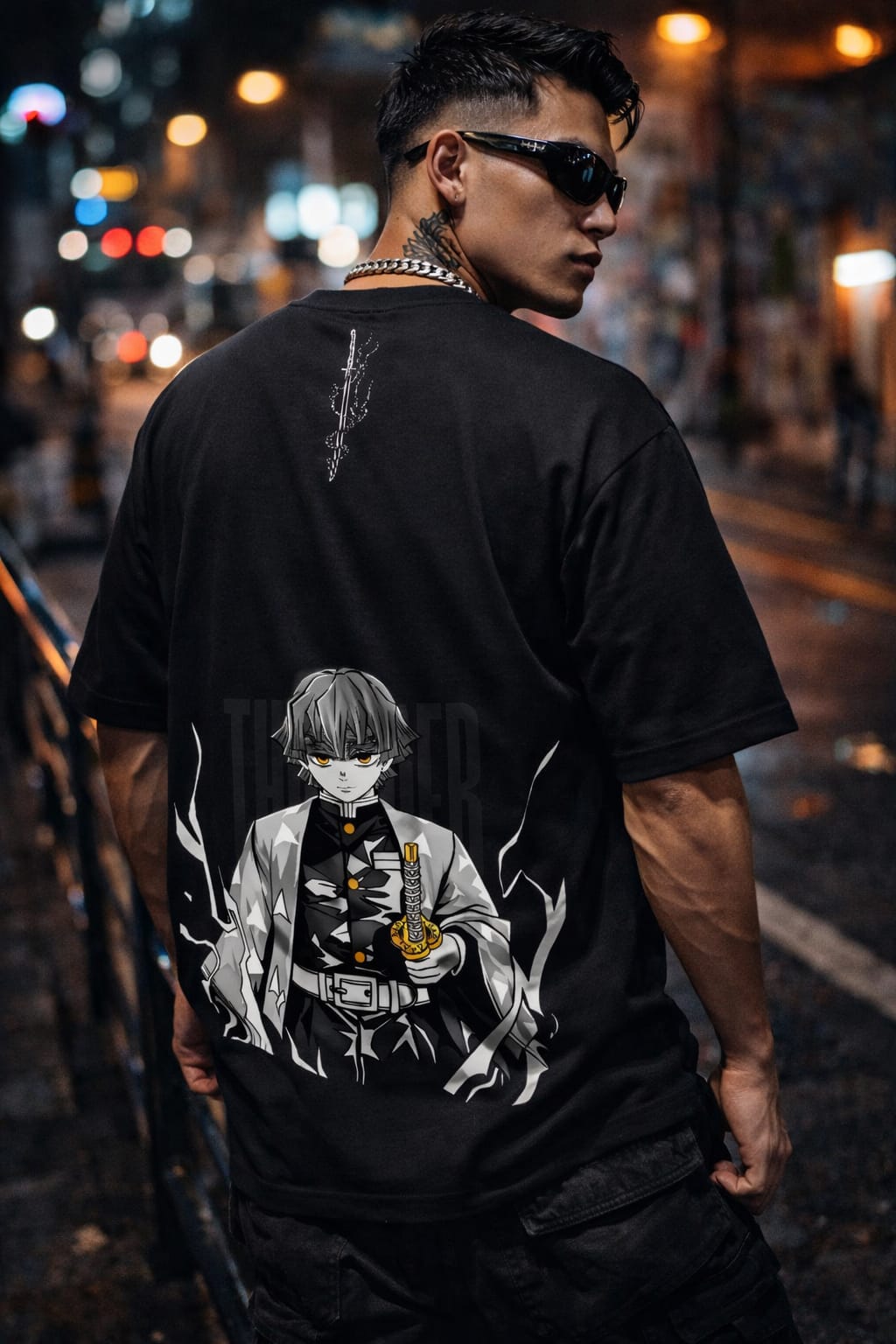 Pehroop Demon Slayer Oversized T-shirt for Men Oversized