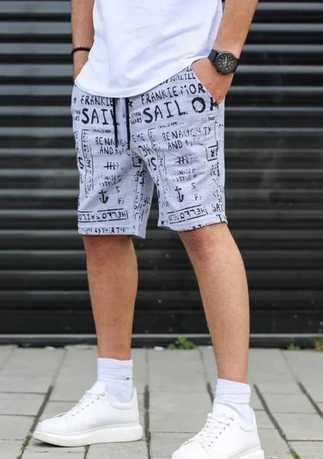 Men’s Coastal AOP Script Casual Shorts